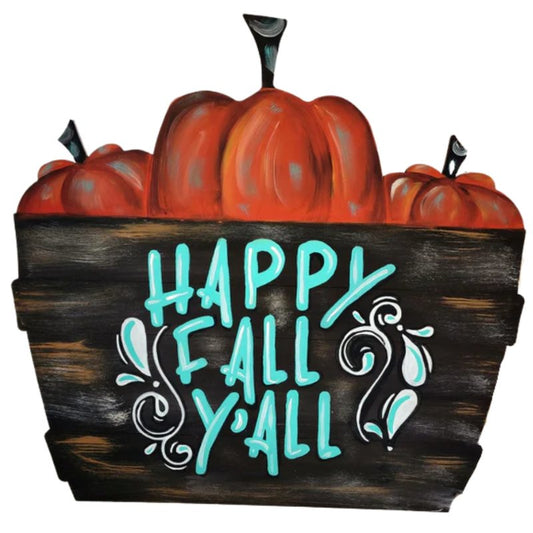 Happy Fall Y'all Barrel Door Hanger