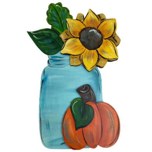 Fall Mason Jar Door Hanger