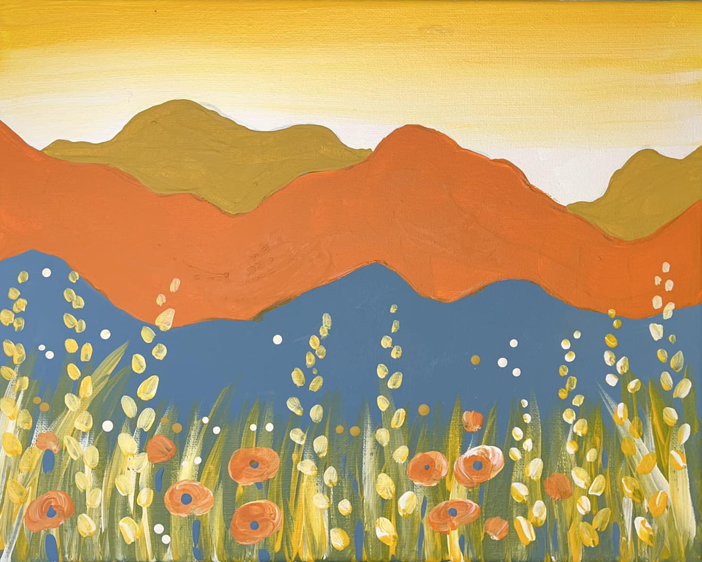 Mountains and Flowers