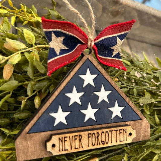 Never Forgotten Folded Flag Ornament