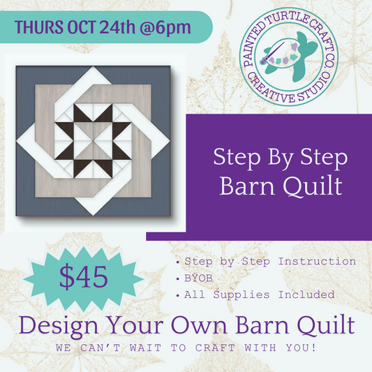 Wooden Barn Quilt Workshop Wednesday 10.23.24 @6pm