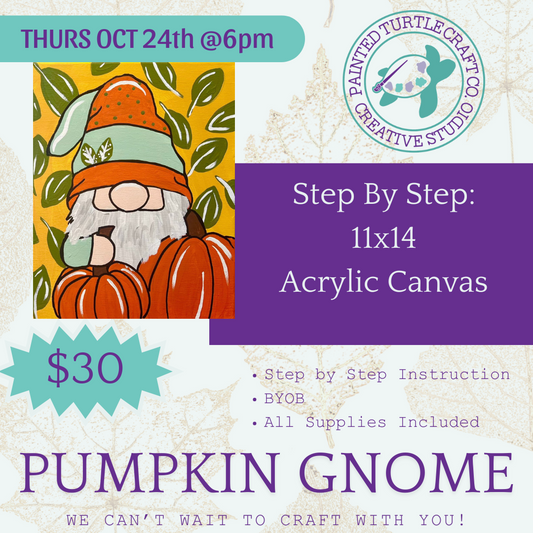 Pumpkin Gnome Acrylic Canvas Thursday 10.24.24 @6pm